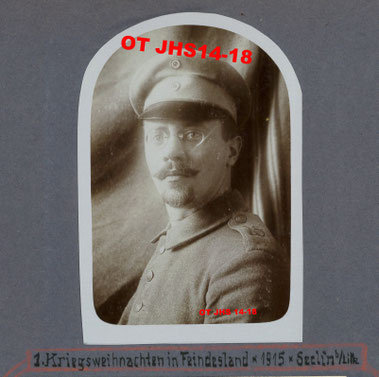 Ernst KOPP en 1915 lors de son séjour à Seclin - Propriété exclusive : OT JHS14-18 (Reproduction et copie interdites)