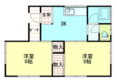 東２丁目貸家 間取り図