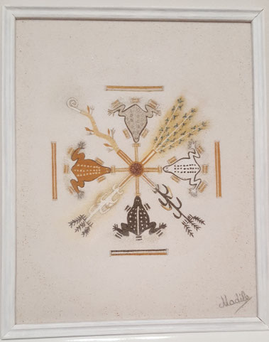 Peinture de sable Navajo sable naturel. 2023