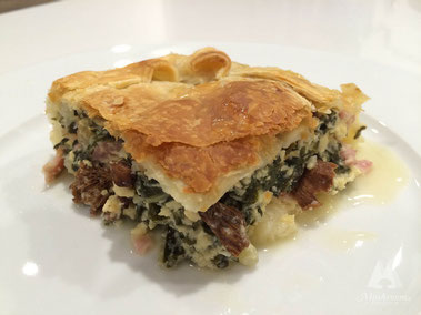 Spinach Pie with Chanterelles