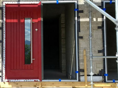 When shifting windows and doors beyond block, please use Triotherm+ rather than timber