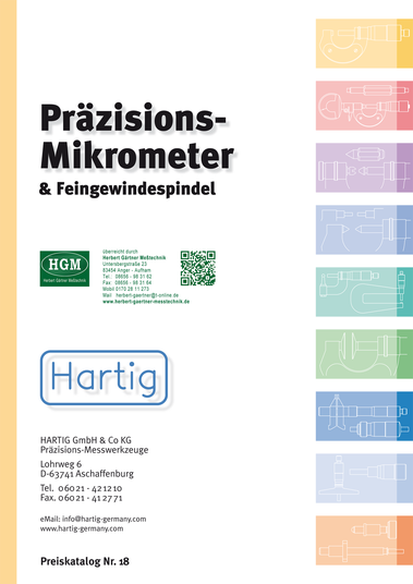 Hartig - Präzisions-Mikrometer und Feingewindespindel 2025