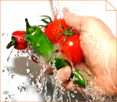 lavar  bien las frutas y verduras
