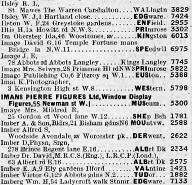1943 _ London Surnames A - K _ page 1074