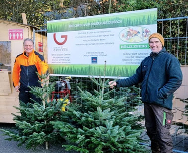 Verkauf Weihnachtsbäume, Christbäume, Tannenbäume vom Schwarzwaldhof Hölzleberg, Josef Gmeiner in Durbach - https://www.hoelzleberg.de