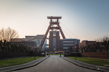 Schacht XII der Zeche Zollverein in Essen im Ruhrgebiet