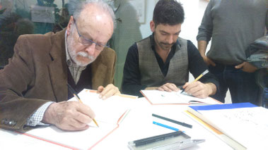 Carbó i Rodríguez signant