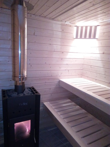 Ecksauna Turku 1 mit FinTec Troll