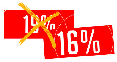 Reduzierung der Mehrwertsteuer von 19 auf 16%