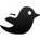 Monochrome twitter icon
