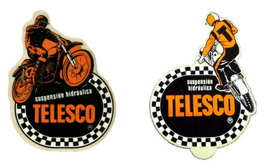Pegatinas publicitarias de época de Telesco