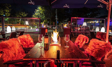 Windschutz in Event location