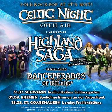 Highland Saga Show live, Scottish Music, Scotland, Schottische Musik, Dudelsack, Bagpipe, Music Show, 