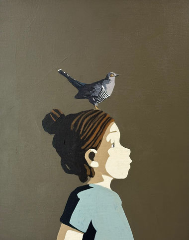 cuckoo - Acryl auf Leinwand, 60x50cm, 2025