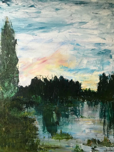 "Im Bruch" , Acryl auf Leinwand , 60x80 cm , BNR.393