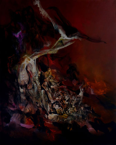 l'enfer IV Acrylique sur toile dim 100cmx81cm