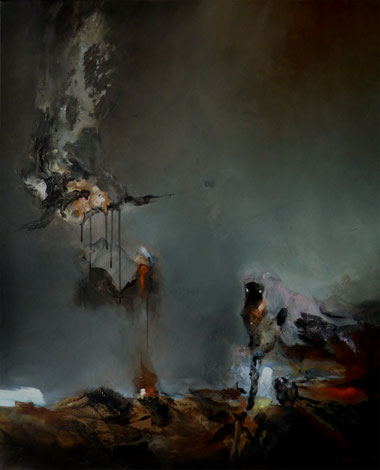 Le nid acrylique sur toile Dim 100cmx81cm