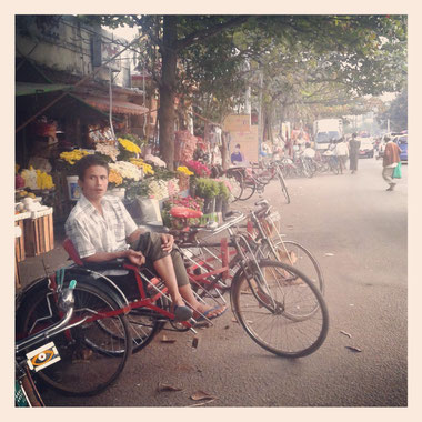Vélo Taxi, Yangon, Birmanie, 27.01.2014