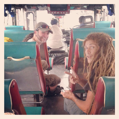 Dans le bus en revenant de Malaisie, Thailande, 29.12.2013