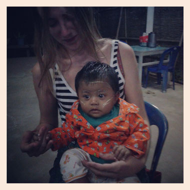Baby Tanakat, Pathein, Birmanie, 06.02.2014