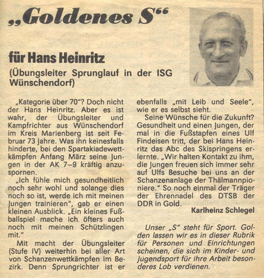 Bild: Wünschendorf Zeitung Heinritz