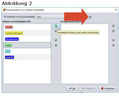 abasoft EVA Praxissoftware Arztsoftware Praxis Arzt Buttons