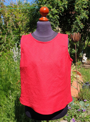 leinen sommerbluse, leinen hemd, rote bluse