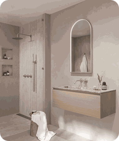 Beige badkamer