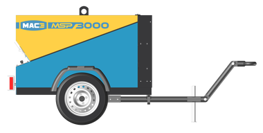 COMPRESOR PORTATIL DE MCI, DIESEL, 25 HP, 105 ACFM, 7,10