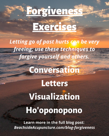 Forgiveness Exercises on the Beachside Blog: Conversation, Letters, Visualization, Ho'oponopono