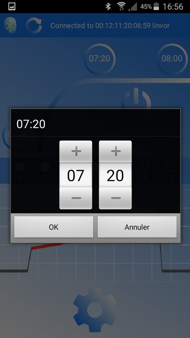 Selection des heures