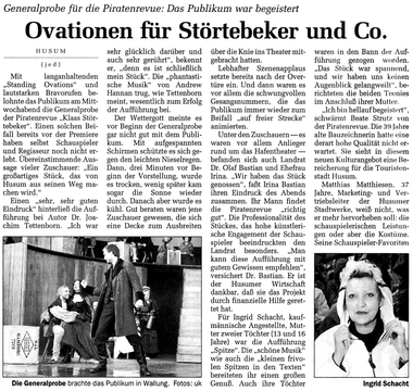 Husumer Nachrichten, 3.7.1998, Teil 1 (Teil 2 rechts)