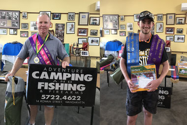 LEFT: Overall High Gun Winner, Darren Clark. RIGHT: C Grade Winner, Mitchell Parker.