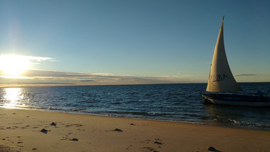 Our sunset Dhow cruise at Azura Benguerra, Mozambique. Dante Harker