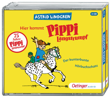 CD-Cover Hier kommt Pippi Langstrumpf - kunterbunter Hörbuchschatz