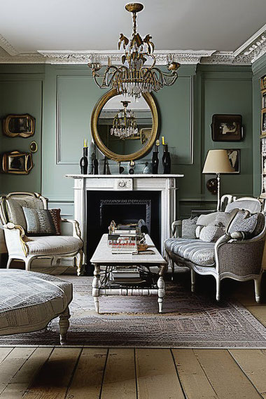 Englischer Einrichtungsstil schafft mit Chesterfield-Sofas, Ohrensesseln und edlen Materialien in jedem Zuhause zeitlose Gemütlichkeit und stilvolle Eleganz.