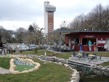 Papa-Moll-Minigolf in Bad Zurzach, Blick über die Anlage