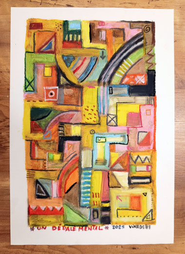 tableau minimaliste de benoit vinadelle artiste peintre