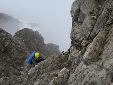Walser Klettersteig, Mindelheimer Klettersteig, Dreigipfel Tour, Fiderepass hütte, Schafalpenköpfe, Hammerspitze, Kleinwalsertal Tourismus, Oberstdorf Tourismus, Aktuelle Verhältnisse Mindelheimer Klettersteig
