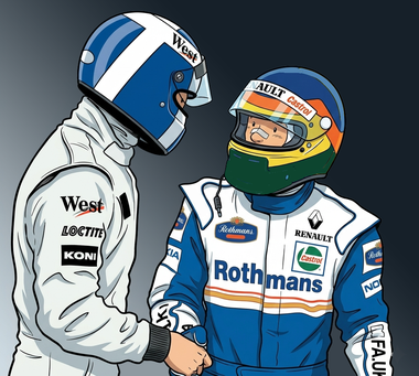 Coulthard & Villeneuve by Muneta & Cerracín