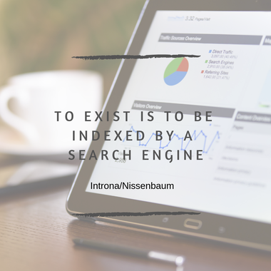 Zitat Google: To exist is to be indexed by a search engine