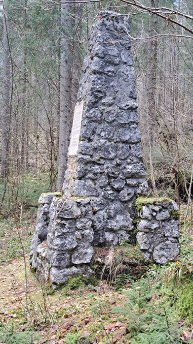 Gedenkstein, Waldbachleiten, Reitweg, Simony, Gedenkstein, Hallstatt, Welterbe, Obelisk, Franz Leeb,
