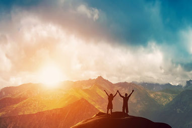 Radiant Reality | Work With Me | A Happy Couple Together On Mountain