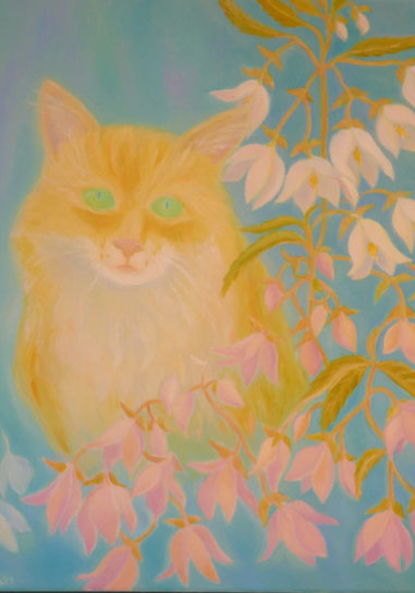 Lilly, meine goldige Katze! 40x50cm