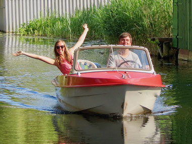 Ibis, DDR-Sportboot, Boot fahren auf Mecklenburger Seenplatte