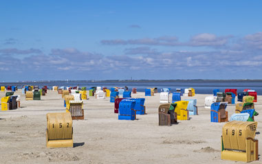 Strankörbe, Strand, Meer, Neßmersiel