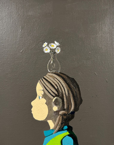 flowers - Acryl auf Leinwand, 30x24cm, 2023