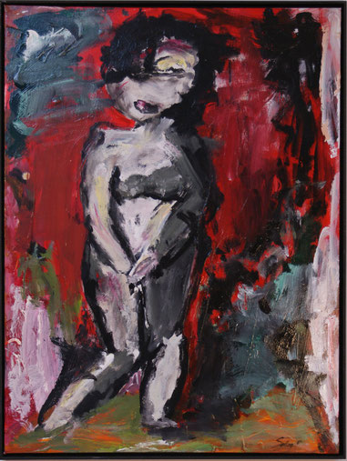 "weiblicher Akt nach Lüppertz"  60x80  Acryl auf Leinwand  2006