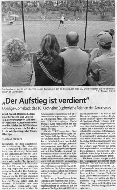 Quelle: Der Teckbote vom 29.07.2014