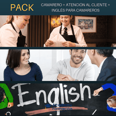 cursos de camarero, atención al cliente e inglés para camareros